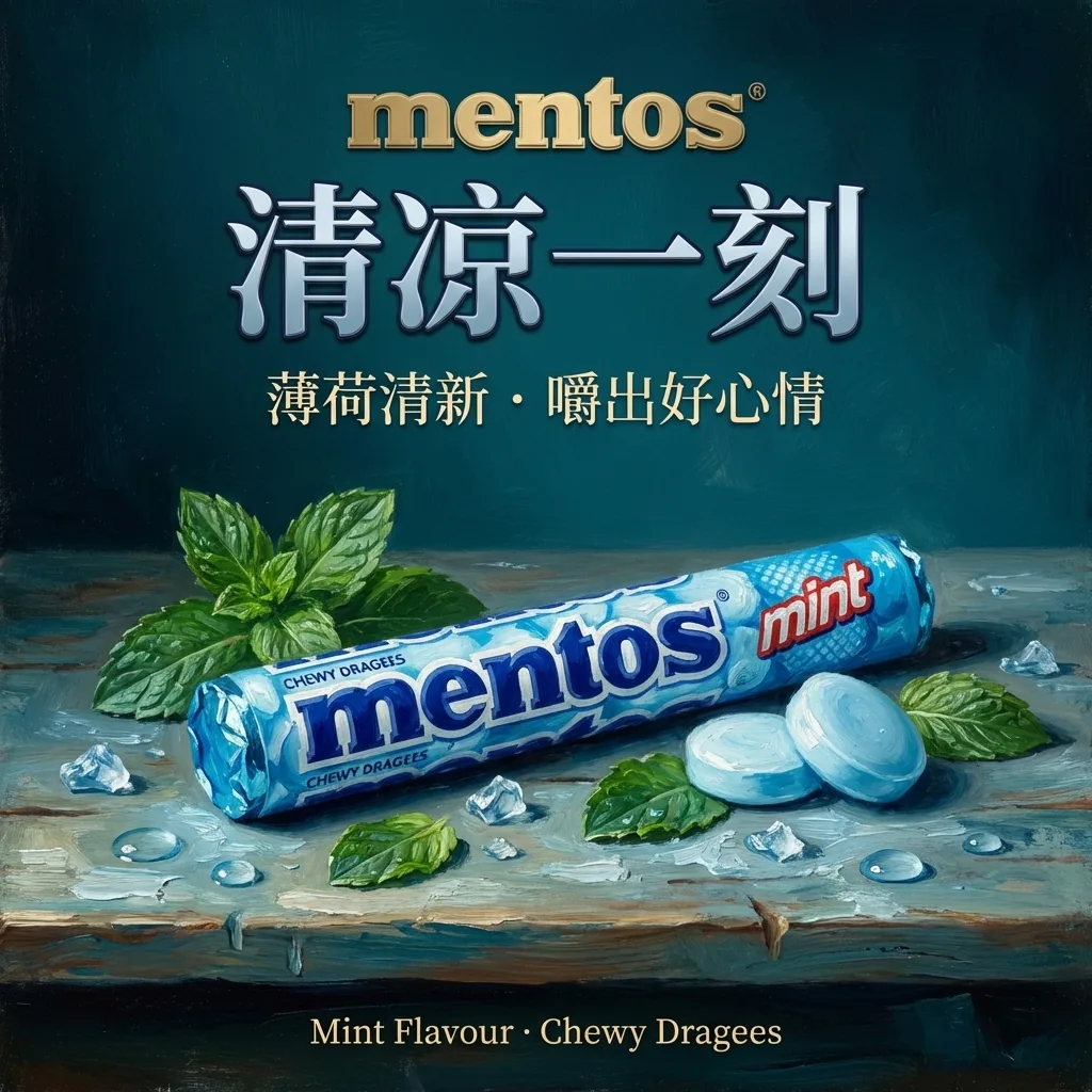 Mentos Mint — 清凉一刻 poster by Maestro Luca