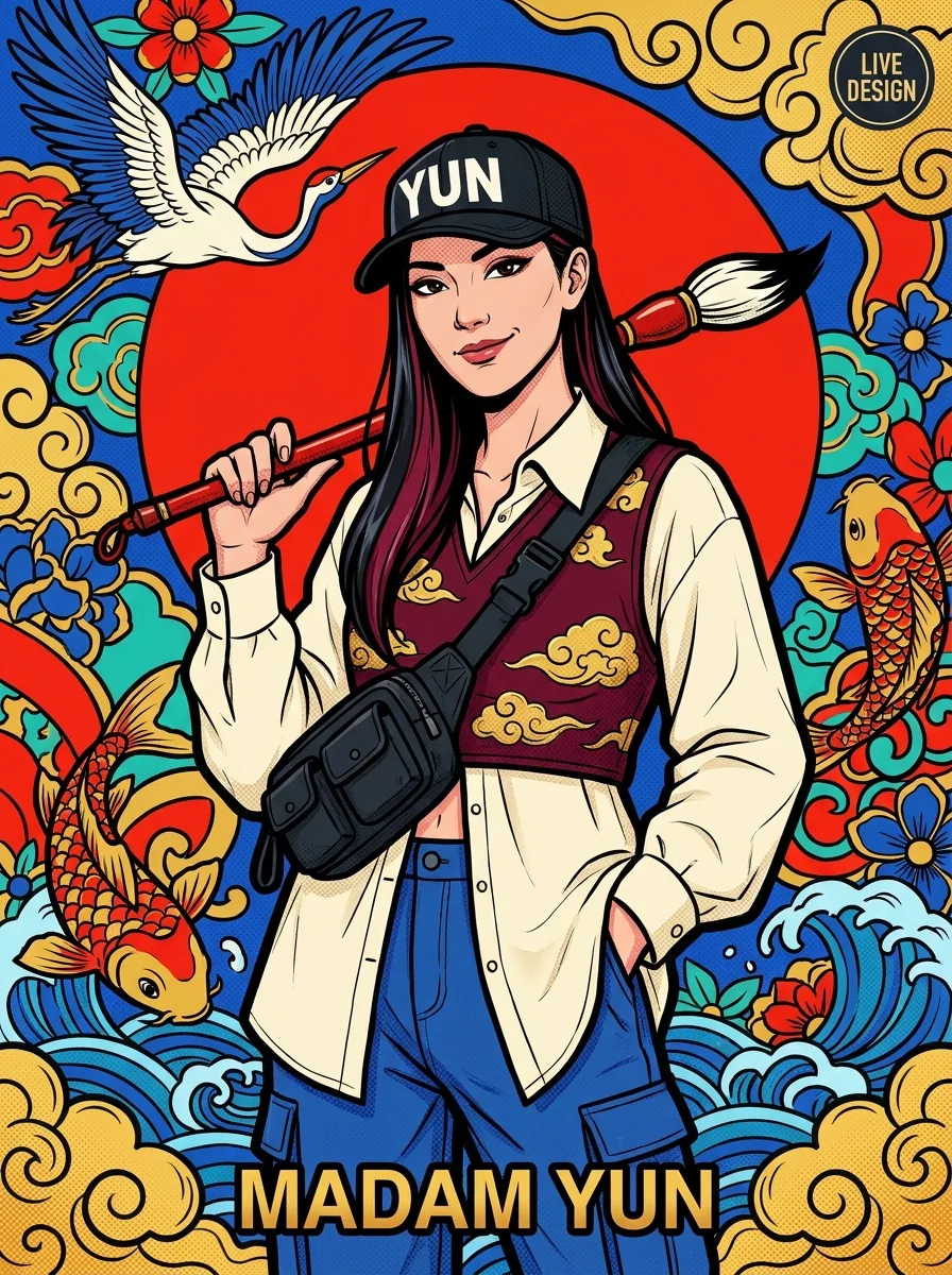 Madam Yun heritage poster — bold guochao graphic
